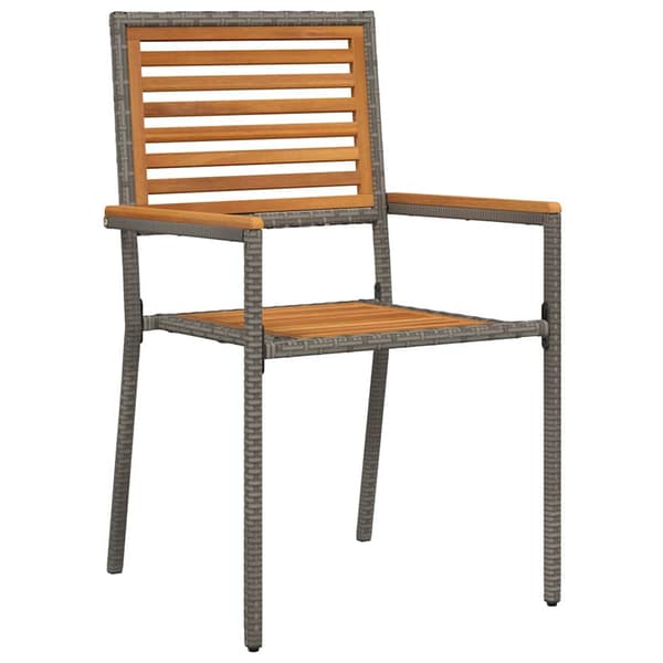 Trädgårdsmöbelset 5 pcs Grå och Brun konstrotting