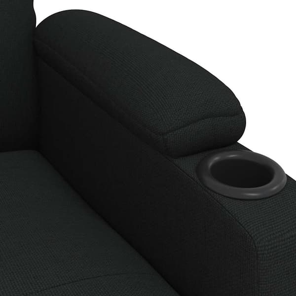 Massagefåtölj svart tyg