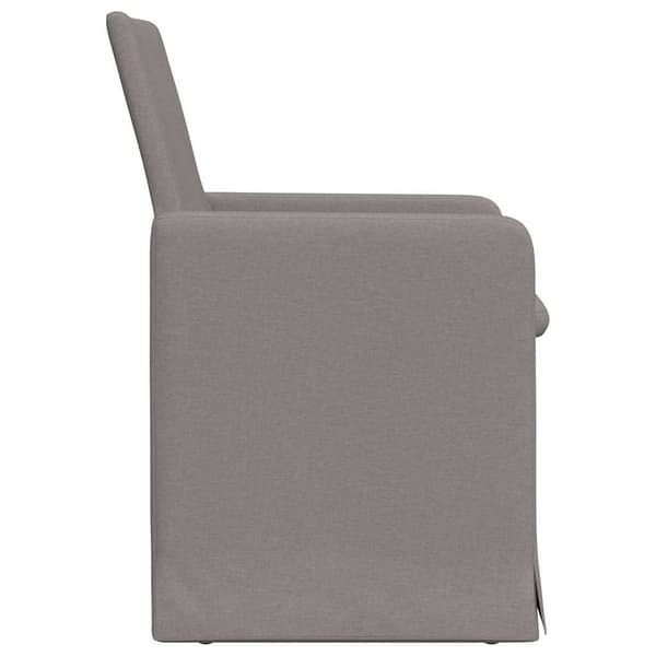 Matstolar 2 pcs Taupe 57 x 67 x 95 cm tyg