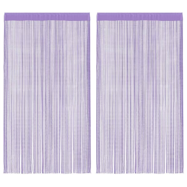 Stränggardiner 2 st lila 100x250 cm