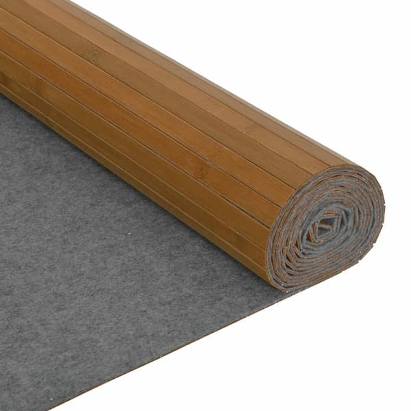 Rumsavdelare brun bredd 400 cm höjd 165 cm bambu