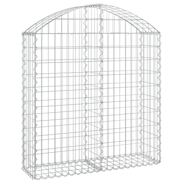 Gabion bågformad 100x30x100/120 cm galvaniserat järn