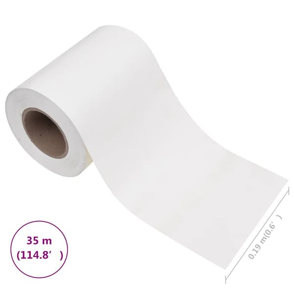 Insynsskydd för trädgården PVC 35x0,19 m vit