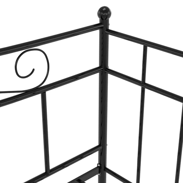 Sängram bäddsoffa svart metall 90x200 cm
