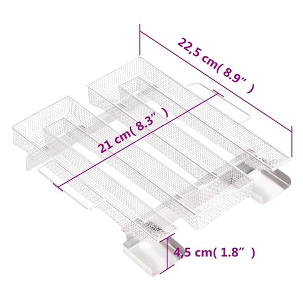 Kallröksgenerator 4-sidig 22,5 cm rostfritt stål
