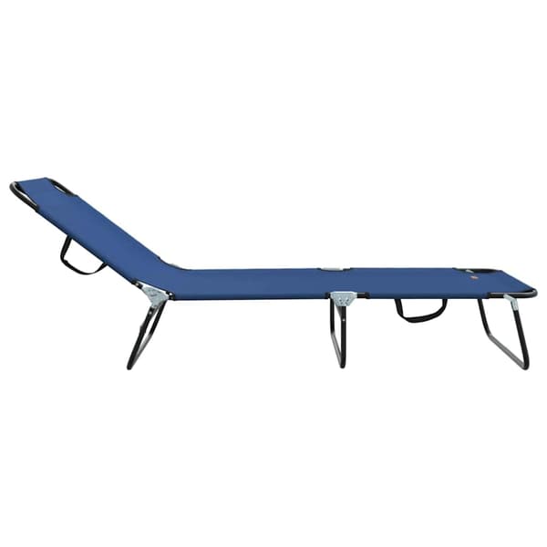 Hopfällbar solstol Blå 188 x 57 x 86,5 cm Polyester
