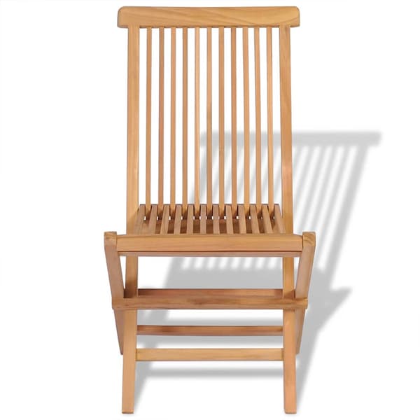 Hopfällbara trädgårdsstolar 4 st massiv teak