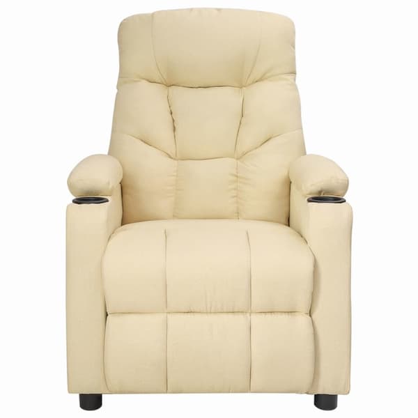 Reclinerfåtölj gräddvit tyg