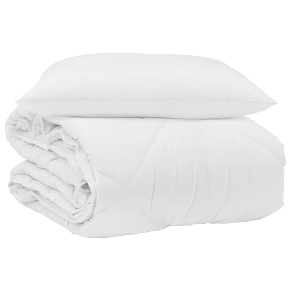 Sommar Duvet med kudde 2 pcs Vit Mikrofiber