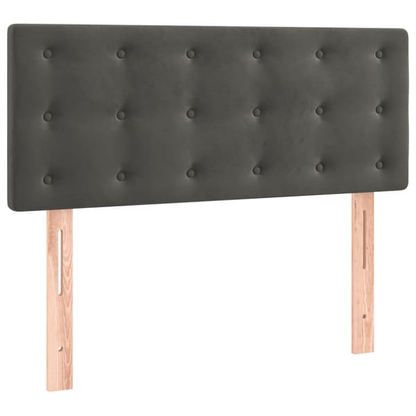 Sänggavel mörkgrå 90x5x78/88 cm sammet