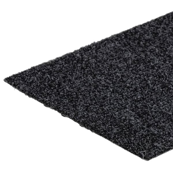 Trappmattor självhäftande 15 st 76x20 cm mörkgrå rektangulära