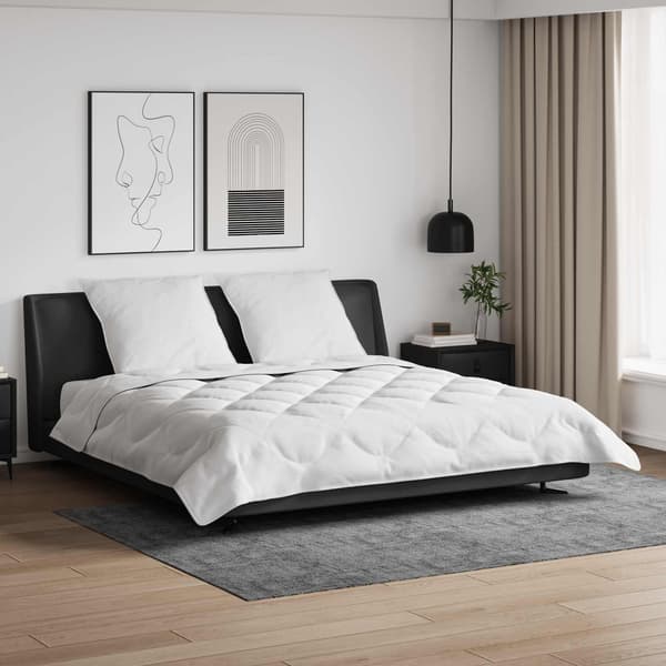 Duntäcke med kudde 3 pcs Vit Mikrofiber