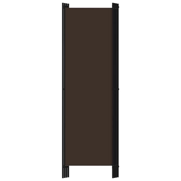 Rumsavdelare 4 paneler brun 200x180 cm