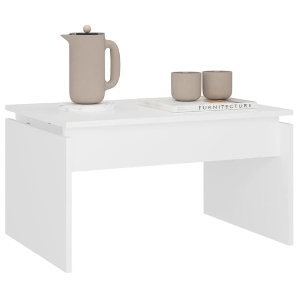 Soffbord vit 68x50x38 cm konstruerat trä