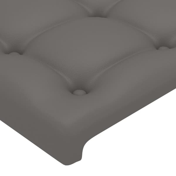 Sänggavel grå 100x5x78/88 cmkonstläder