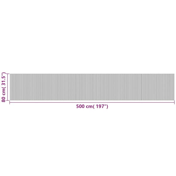 Matta rektangulär svart 80x500 cm bambu