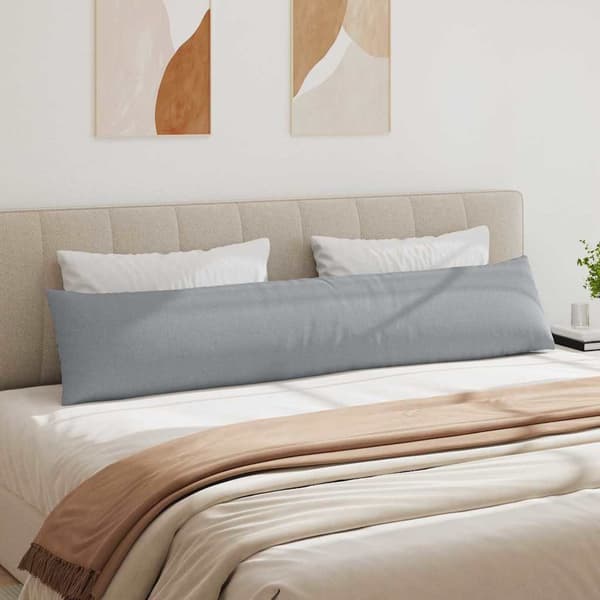 Sofakuddar 2 pcs Ljusgrå 200 x 40 cm tyg