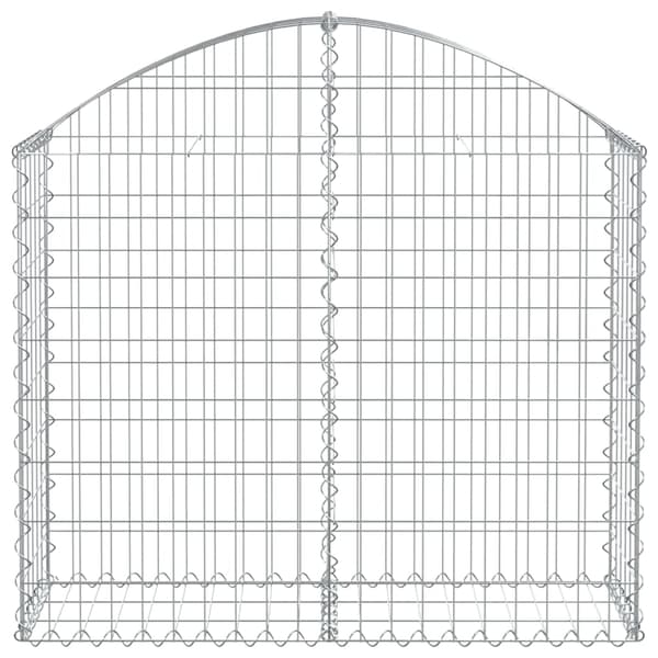 Gabion bågformad 100x30x80/100 cm galvaniserat järn