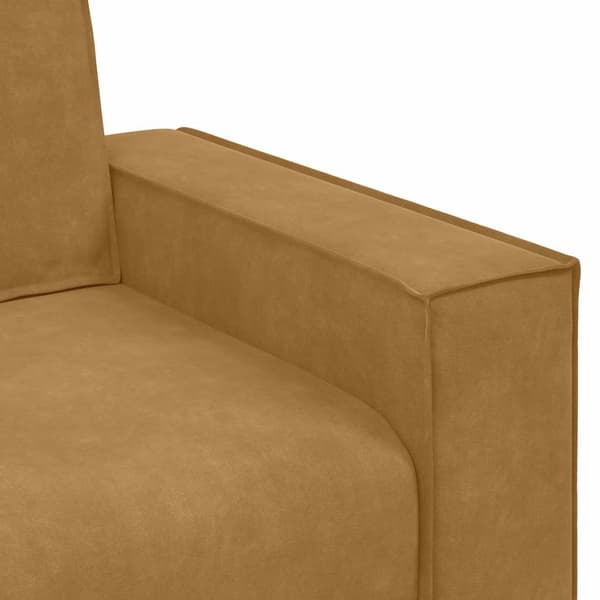 3-sitssoffa brun 220x78x84 cm sammet