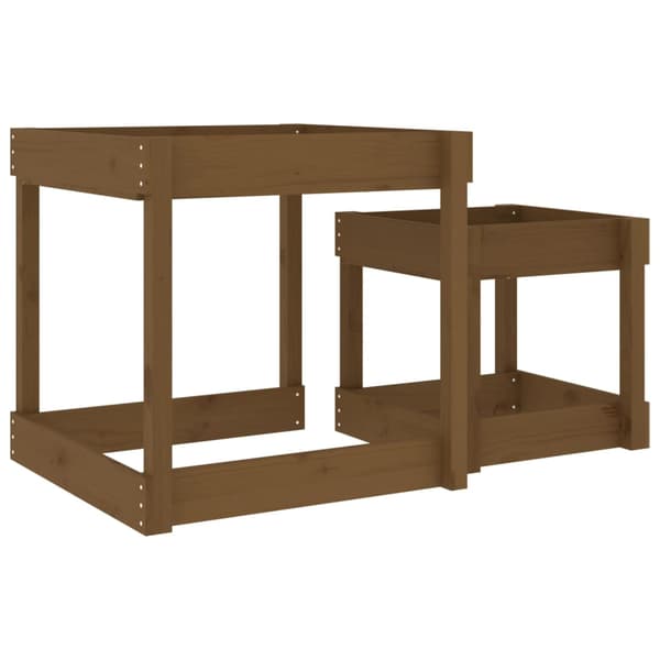 Sandbord 2 st honungsbrun massiv furu
