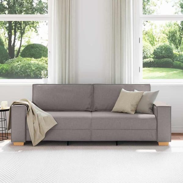 3-sitssoffa taupe 180 cm tyg