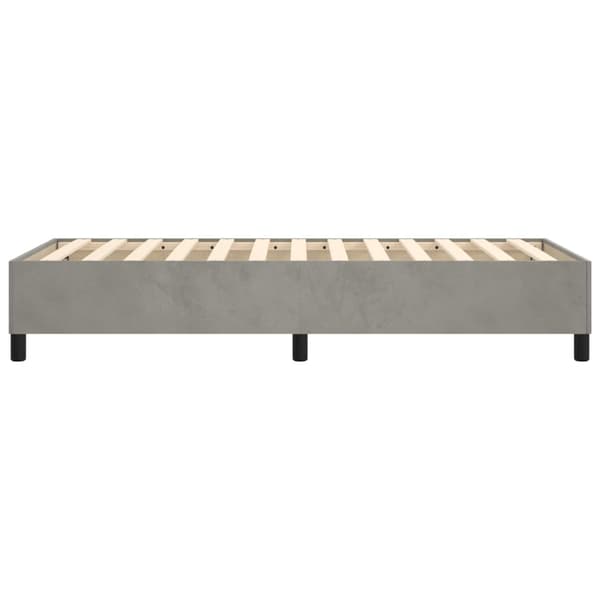 Boxspring-sängram ljusgrå 90x190 cm sammet