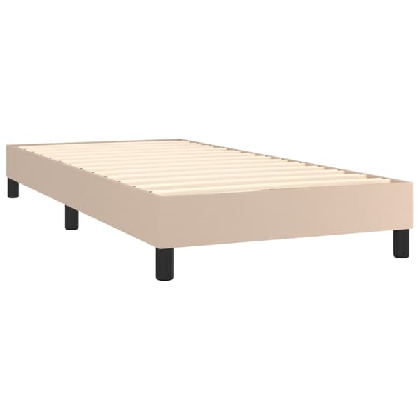Boxspring-sängram cappuccino 100x200 cm konstläder