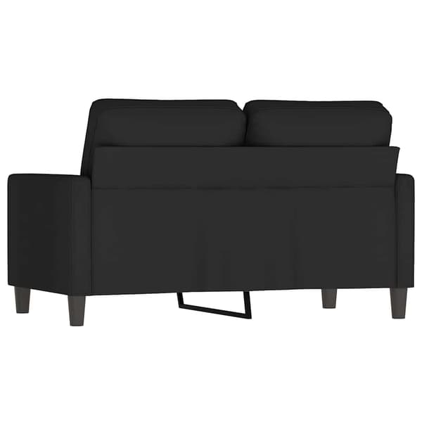 2-sitssoffa ljusgrå Svart 120 cm sammet