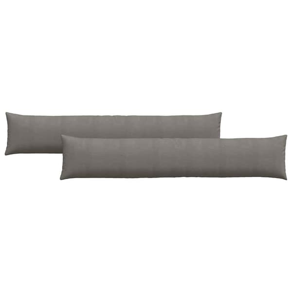 Sofakuddar 2 pcs Ljusgrå 200 x 40 cm Kordread tyg