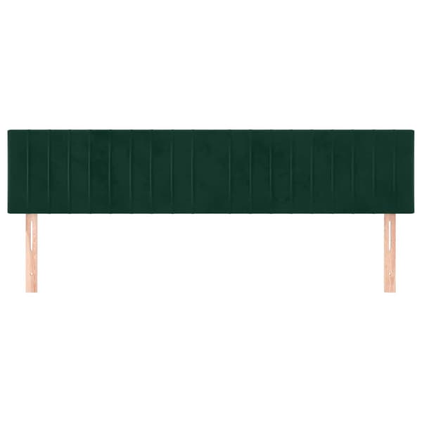 Sänggavlar mörkgrön 180x5x78/88 cm sammet