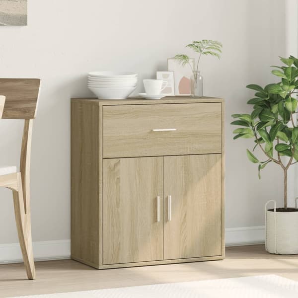 Skänk sonoma-ek 60x31x70 cm konstruerat trä