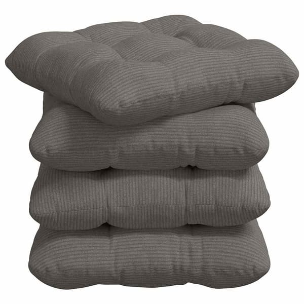 Sittkuddar 4 pcs Ljusgrå 45 x 45 cm Kordread tyg