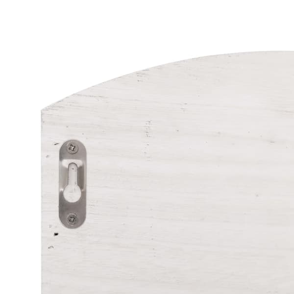 Väggkrokar med förvaring vit 50x10x34 cm trä