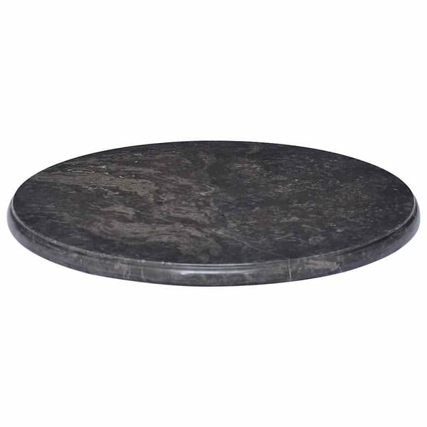 Bordsskiva svart Ø50x2,5 cm marmor