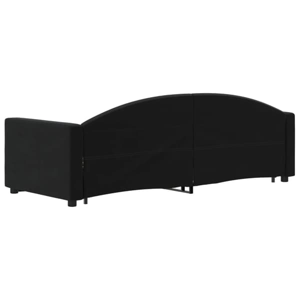 Dagbädd utdragbar med lådor svart 80x200 cm sammet