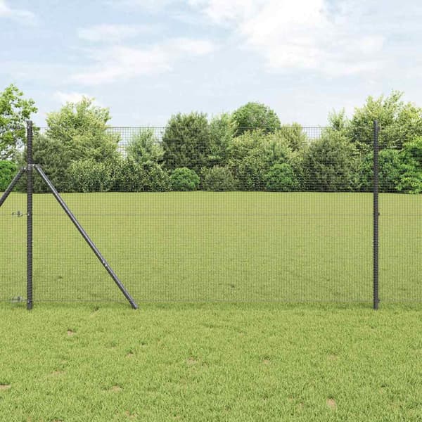 Svetsat trådstängsel 5000 x 100 cm Grå