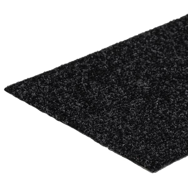 Trappmattor självhäftande 15 st 76x20 cm svarta rektangulära