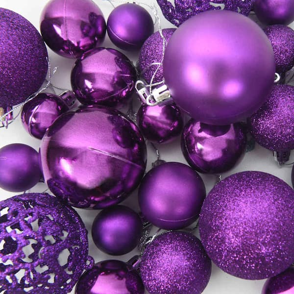 Julprydnad Set med 150 LED-lampor 61 pcs Lila Plast