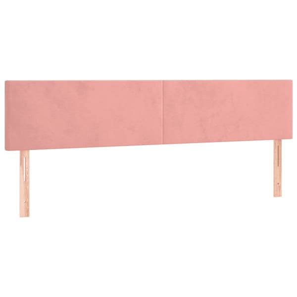 Ramsäng med madrass rosa 160x200 cm sammet