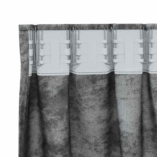 Sammetsgardiner 2 st Grå 140 x 140 cm Sammet