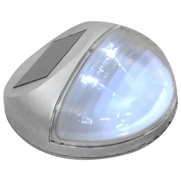 Sollampa vägg LED set 12 st rund silver