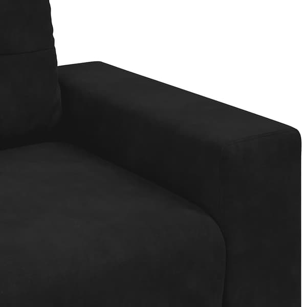 Soffstol svart 100x78x80 cm sammet