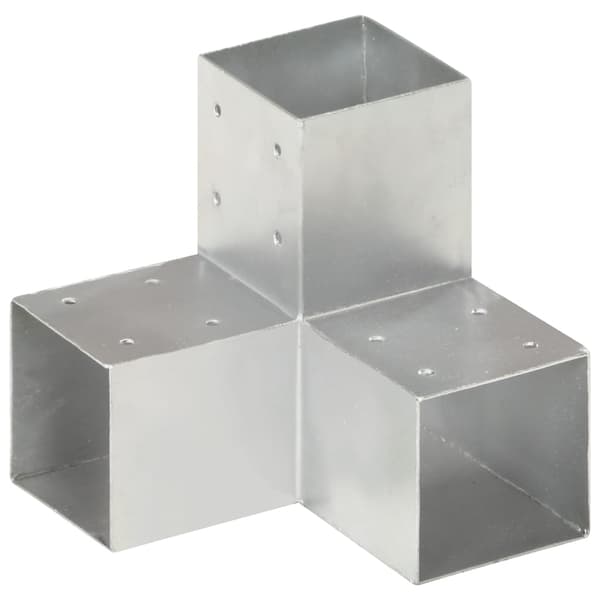 Stolpbeslag Y-form galvaniserad metall 91x91 mm