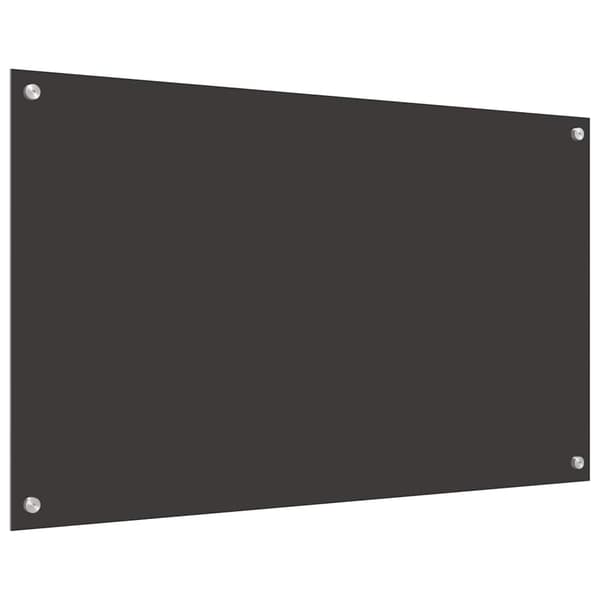 Köksskydd 2 pcs Mörkgrå 100 x 60 cm härdat glas