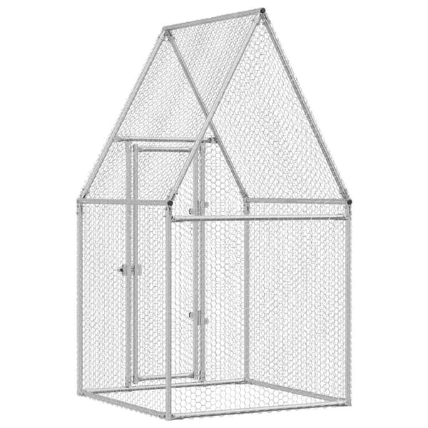 Hönsbur silver 100x100x190 cm galvaniserat stål