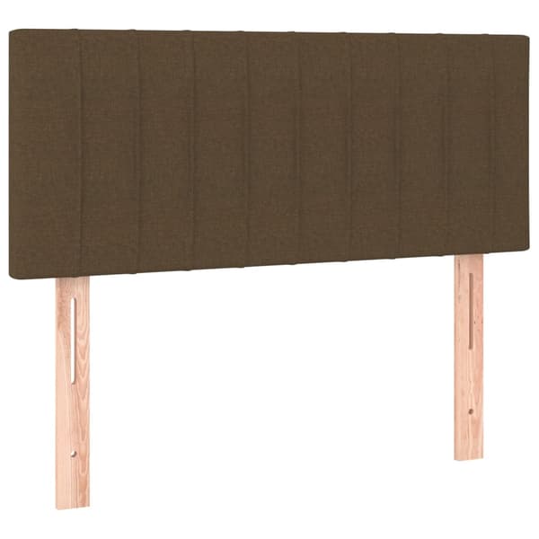 Sänggavel mörkbrun 100 x 5 x 78/88 cm tyg