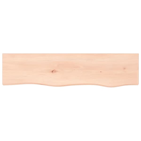 Hyllplan 80x20x2 cm obehandlad massiv ek