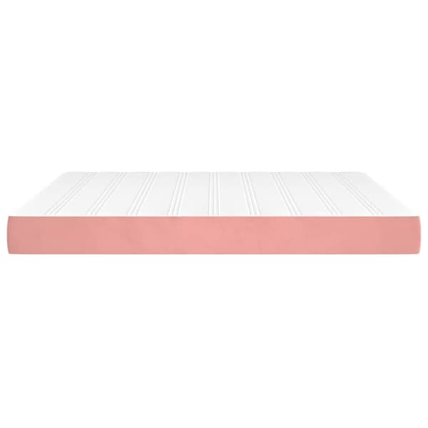 Pocketresårmadrass medium rosa 160x210x20 cm sammet