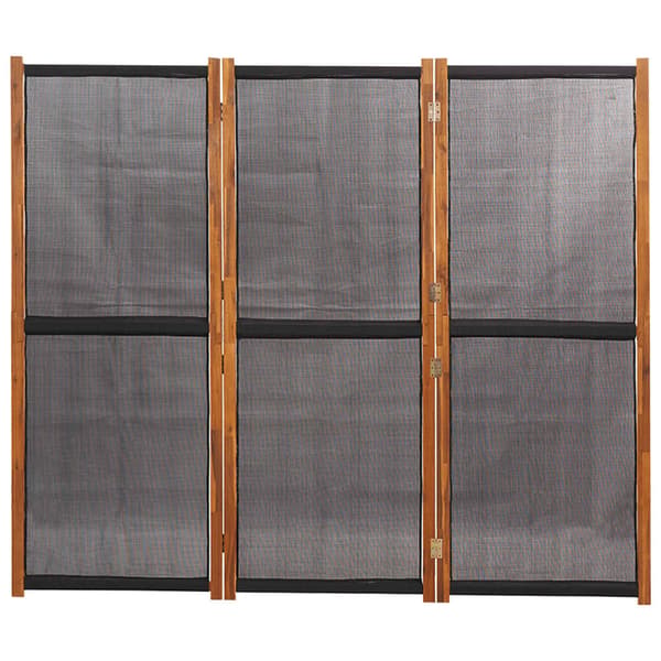Rumsavdelare 3 paneler svart 210x180 cm