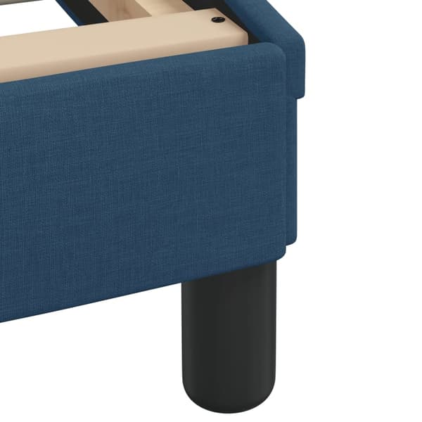 Bed with Mattress "Hvar" Blue 200x200 cm Fabric